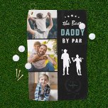 Best Daddy By Par | Monogram Photo Collage Golf Towel<br><div class="desc">Give your golf pro dad a Father's Day gift he can proudly use on the golf course! "Best Daddy by Par" golf towel featuring three of your favorite photos, father and child silhouette, and a personalized monogram. Makes a perfect gift for Father's Day, Christmas, or his birthday. These are Father’s...</div>