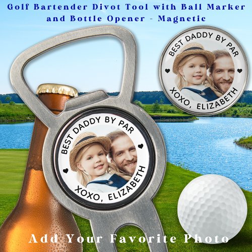 Best DADDY By Par Personalized Photo Golfer Divot Tool