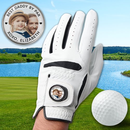Best DADDY By Par Personalized Photo Golfer Golf Glove