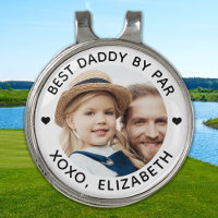 Best DADDY By Par Personalized Photo Golfer Golf Hat Clip