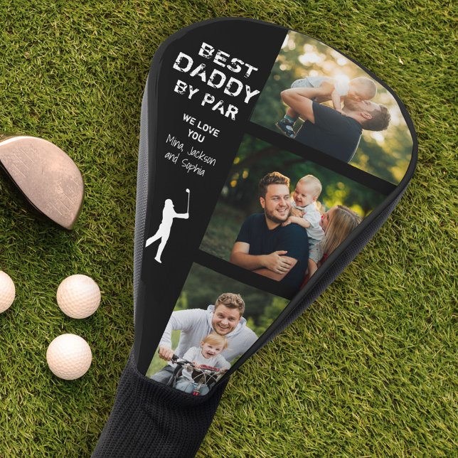 Best Daddy By Par Photo Cool Golfer Father's Day Golf Head Cover (Creator Uploaded)