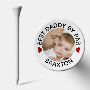 Best Daddy By Par Photo Hearts Name Golf Tees