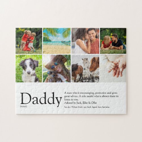 Best Daddy Dad Father Definition 6 Photo Collage Jigsaw Puzzle