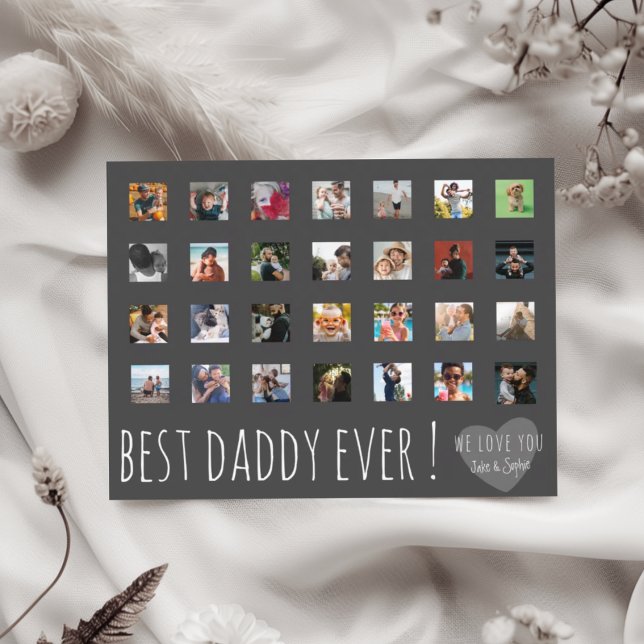 Best Daddy Ever 28 Photo Postcard (Creator Uploaded)