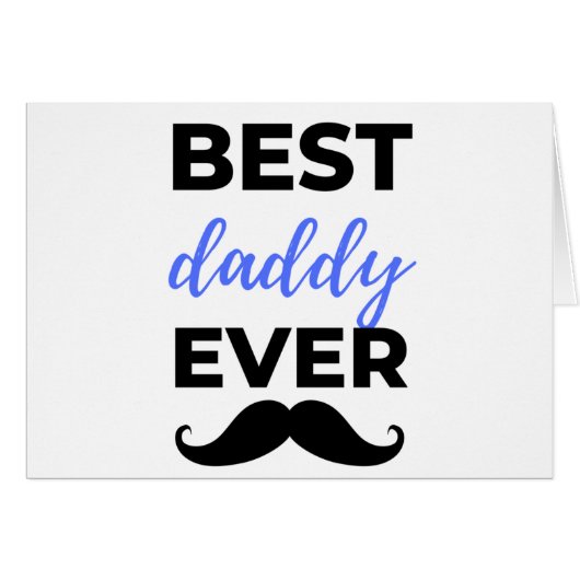 Best Daddy Ever Black Cards (Front Horizontal)