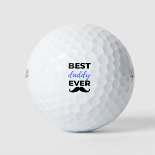 Best Daddy Ever Black Golf Balls