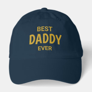 Best Daddy Ever Classic Navy Blue and Gold Dad Hat