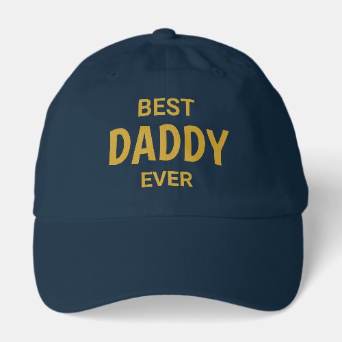 Best Daddy Ever Classic Navy Blue and Gold Dad Hat