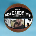 BEST DADDY EVER Cool Trendy Unique Photo Collage Basketball<br><div class="desc">Perfect for the coolest dad you love: A modern BEST DADDY EVER customized basketball with 3 favorite photos in color, his name, and a sweet message from you as well as names and year. Great Father's Day gift or an awesome surprise for his birthday, surely a keepsake he'll love for...</div>