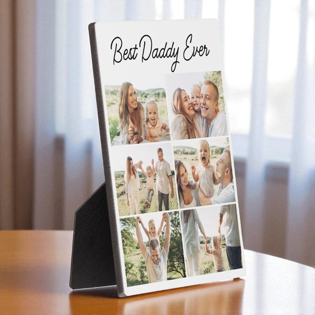 Best Daddy Ever Custom 6 Photo Collage Plaque (Creator Uploaded)