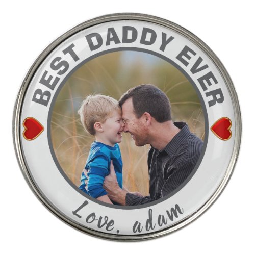 Best Daddy ever Custom Photo Trends 2026 Golf Ball Marker