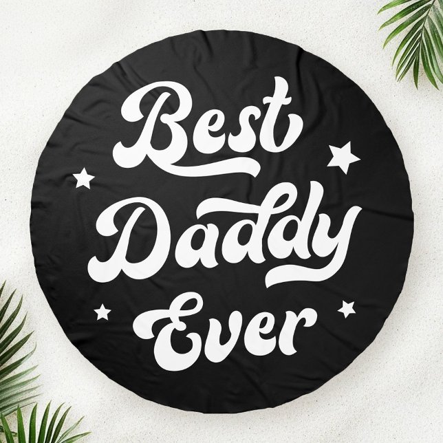Best daddy ever dad father's day black white beach towel  (Best daddy ever dad father's day black white beach towel)