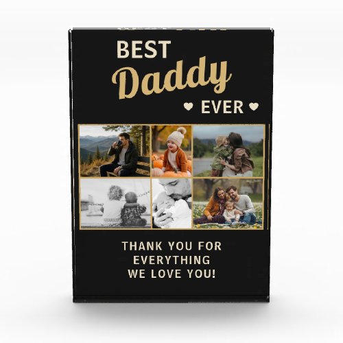 Best Daddy Ever Family Father's Day 6 Photo Block
