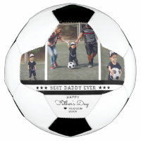 Best Daddy Ever | Father's Day 3 Photo Collage Soccer Ball
