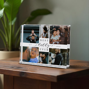 Best Daddy Ever Father's Day 6 Photo Collage Block
