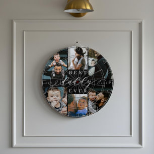 Best Daddy Ever   Father's Day 6 Photo Collage Dart Board