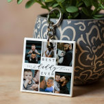 Best Daddy Ever | Father's Day 6 Photo Collage Keychain<br><div class="desc">Celebrate your dad's unwavering love and cherished moments with our Best Father Ever Photo Collage Keychain. This personalized keychain serves as a perfect gift for Father's Day, birthdays, or any occasion to honor the special father in your life. Designed with simplicity and elegance, this keychain features a photo collage grid...</div>