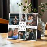 Best Daddy Ever | Father's Day 6 Photo Collage Plaque<br><div class="desc">Send your dad a beautiful personalized Father's Day gift that he'll cherish forever. Special personalized Father's Day family photo collage to display your special family photos and memories. Our design features a simple 6-photo collage grid design with "Best Daddy Ever" designed in a beautiful handwritten black script style & serif...</div>