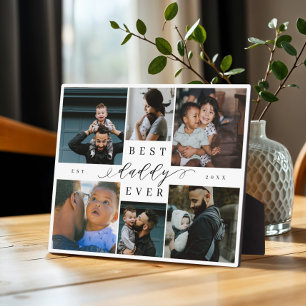 Best Daddy Ever   Father's Day 6 Photo Collage Plaque