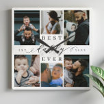 Best Daddy Ever | Father's Day 6 Photo Collage Square Wall Clock<br><div class="desc">Celebrate the timeless love and cherished memories of your family with our Best daddy Ever Photo Collage Wall Clock. This personalized wall clock is an ideal gift for Father's Day, birthdays, or any occasion that honors the special father in your life. Featuring a simple yet elegant photo collage grid, this...</div>