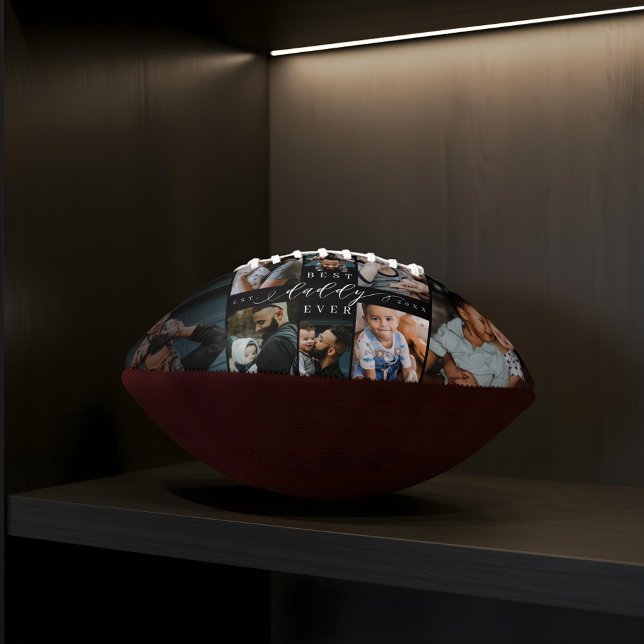 Best Daddy Ever | Father's Day 8 Photo Collage Football (Best Daddy Ever | Father's Day 8 Photo Collage Football)