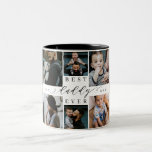 Best Daddy Ever | Father's Day 8 Photo Collage Two-Tone Coffee Mug<br><div class="desc">Send a beautiful personalized father's day gift to your dad that he'll cherish. Special personalized father's day family photo collage to display your special family photos and memories. Our design features a simple 6 photo collage grid design with "Best Daddy Ever" designed in a beautiful handwritten black script style &...</div>