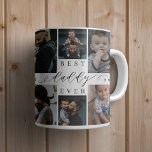 Best Daddy Ever | Father's Day 8 Photo Collage Two-Tone Coffee Mug<br><div class="desc">Send a beautiful personalized father's day gift to your dad that he'll cherish. Special personalized father's day family photo collage to display your special family photos and memories. Our design features a simple 6 photo collage grid design with "Best Daddy Ever" designed in a beautiful handwritten black script style &...</div>