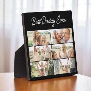 Best Daddy Ever Father's Day Chic 6 Photo Collage  Plaque