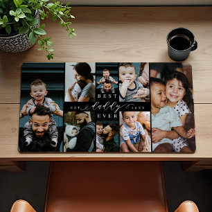 Best Daddy Ever Father's Day Cusotm Photo Collage Desk Mat