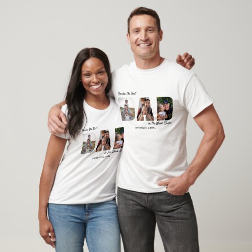 Best Daddy Ever  Fathers Day Cutout 3 Photo  T_Shirt