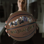 Best Daddy Ever Father's Day Keepsake Basketball<br><div class="desc">Cute father's day keepsake basketball gift featuring five photos of your family,  the message "best daddy ever" ina black & gold font,  your childrens names,  and the year.</div>