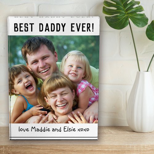 Best Daddy Ever Fathers Day Photo Block