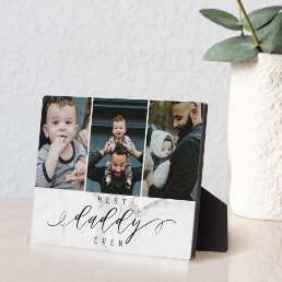 Best Daddy Ever Father&#39;s Day Photo Collage Marble Plaque