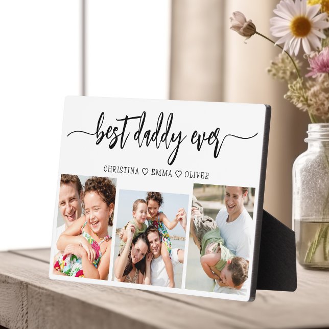 Best Daddy Ever - Father's Day Photo Collage Plaque (Creator Uploaded)