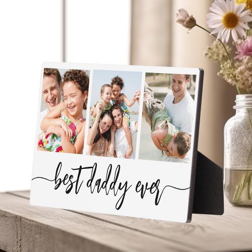 Best Daddy Ever _ Fathers Day Photo Collage Plaque