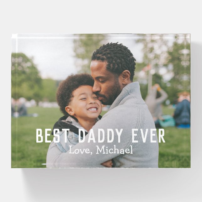 Best Daddy Ever Father's Day Photo  Paperweight (Front)