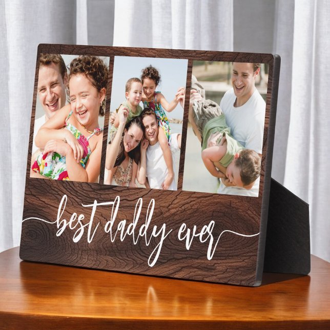 Best Daddy Ever - Father's Day Wood Photo Collage Plaque (Creator Uploaded)