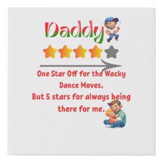  Best Daddy Ever – Funny Father’s Day Gift  Faux Canvas Print