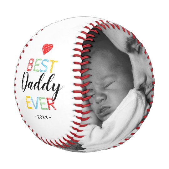 Best Daddy Ever Gift Photo Baseball