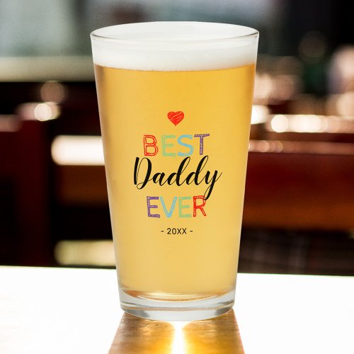 Best Daddy Ever Glass