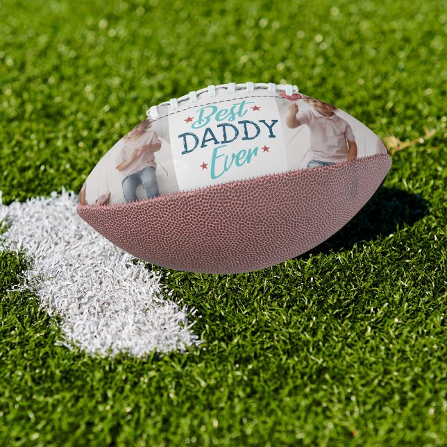 Best Daddy Ever | Hand Lettered Photo Collage Football (Creator Uploaded)