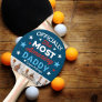 Best Daddy Ever | Hand Lettered Photo Collage Ping Pong Paddle