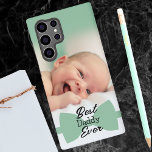 Best Daddy Ever Men's Modern Photo  Samsung Galaxy S22 Ultra Case<br><div class="desc">Adorable, stylish, and modern, equals a perfect Father's Day gift for a new dad. A single photo template and a title template in case you customize for Granddad's, Uncle's, or Mommy's, etc. This case has customizable color bowtie to match any colors in your photo - just by clicking a link...</div>