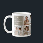 'Best Daddy Ever' Message Custom 7 Photo Collage Coffee Mug<br><div class="desc">Create a custom photo coffee mug for Daddy featuring 7 pictures of your choice displayed in a square grid template layout, three colored cubed areas for you to add your own text. The first cube reads 'Happy Father's Day'. The second cube reads 'Best Daddy Ever' in a combinaton of script...</div>