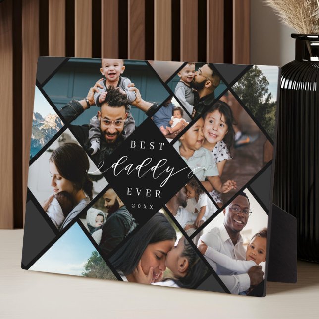 Best Daddy Ever Modern Photo Collage Gift Keepsake Plaque (Best Daddy Ever Modern Photo Collage Gift Keepsake Plaque)