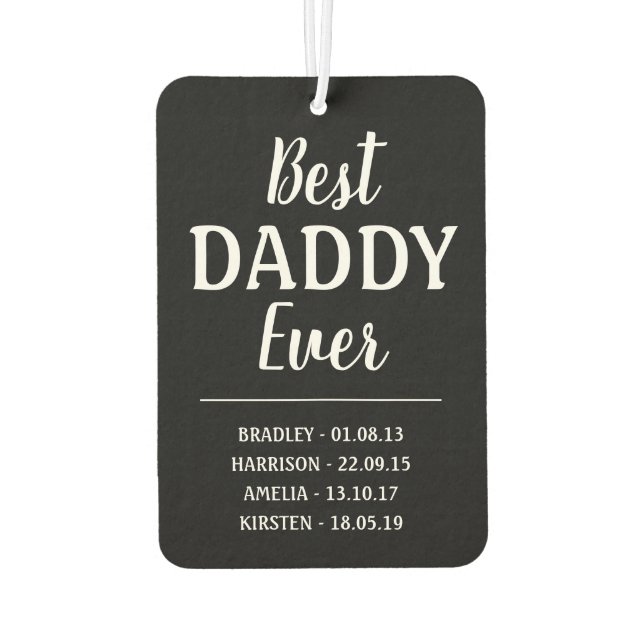 Best Daddy Ever Photo Collage Air Freshener (Back)