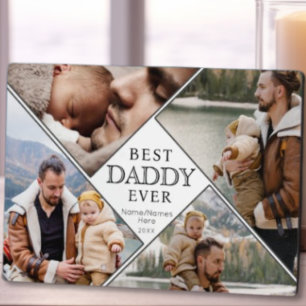 Best Daddy Ever Photo Collage Dad Keepsake Custom Plaque