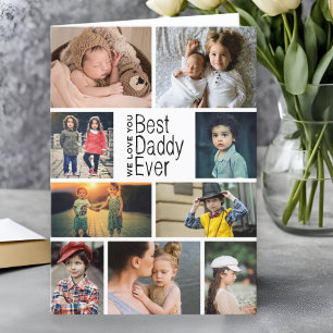 Best Daddy Ever Photo Collage Father's Day Card