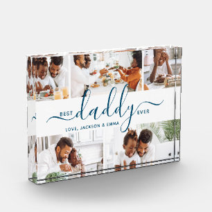Best Daddy Ever  Photo Collage Father's Day Gift  Block