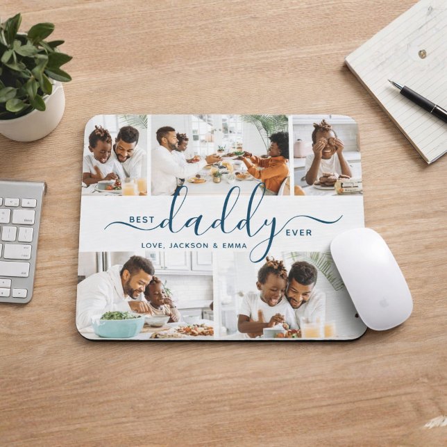 Best Daddy Ever  Photo Collage Father's Day Gift Mouse Pad (Creator Uploaded)
